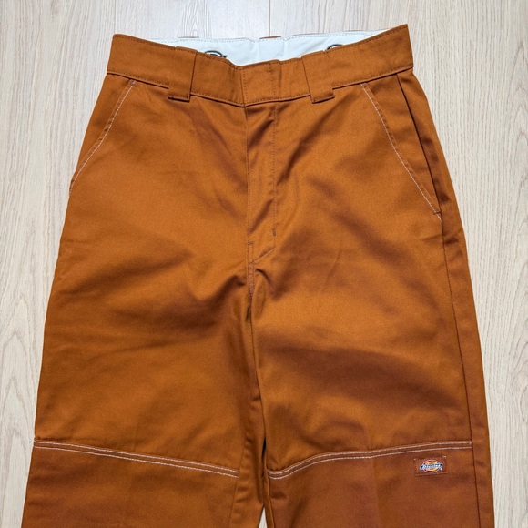 Dickies Sawyerville Wide Leg Double Knee Work Pants Womens US6 Orange Workwear - Picture 4 of 10